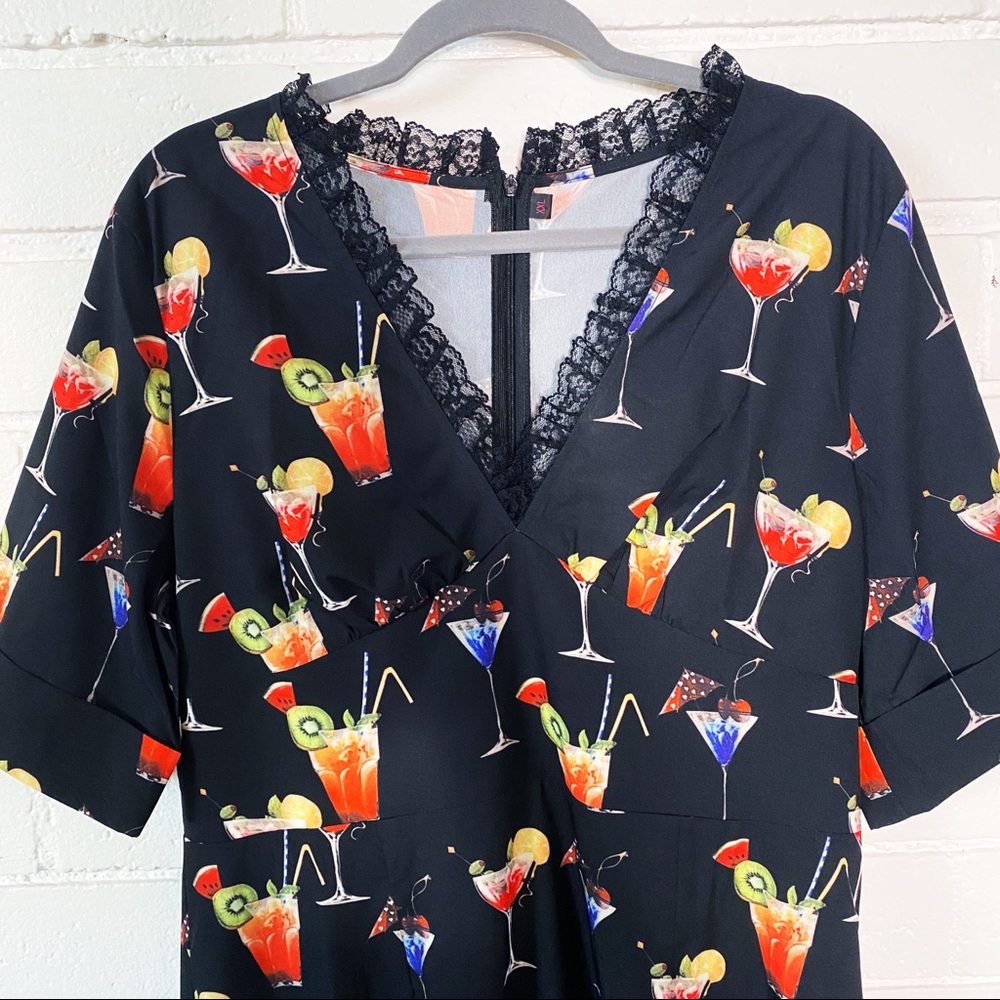 Rockabilly Pin Up Fit n Flare Cocktail Dress XXL